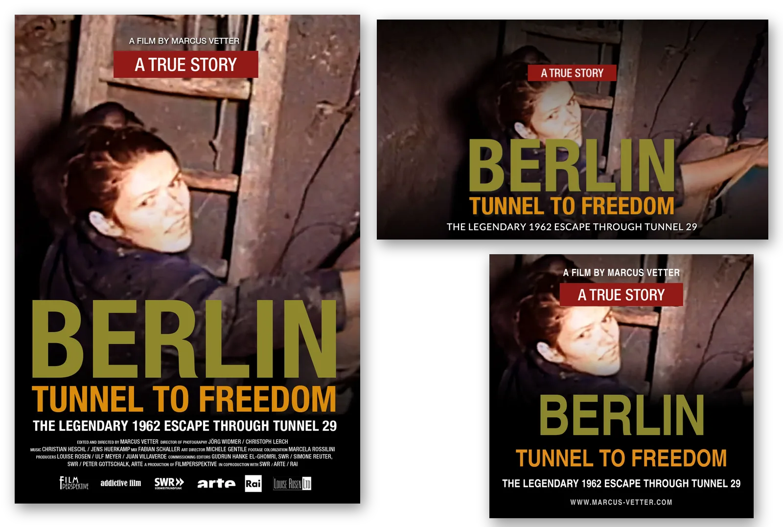 Poster, banner and social media post for Berlin – Tunnel to Freedom